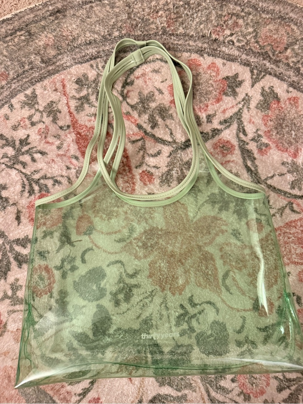 Thirty Years Clear Mint Green Tote Bag